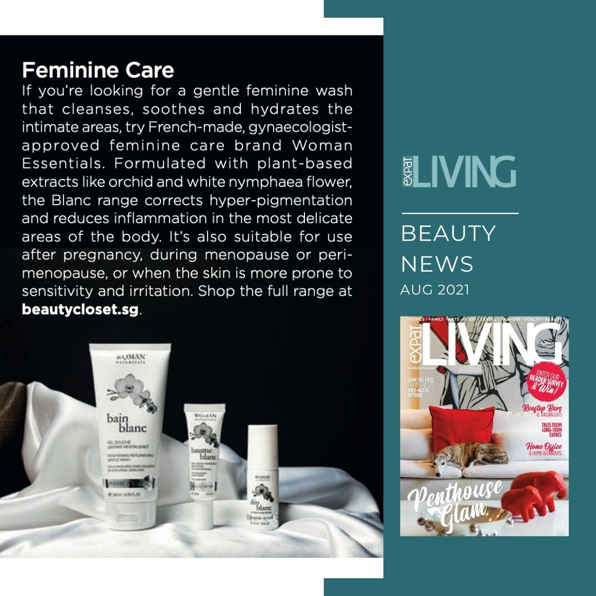 Expat living in Singapore tried and tested Bain Blanc feminine wash for intimate health and freshness